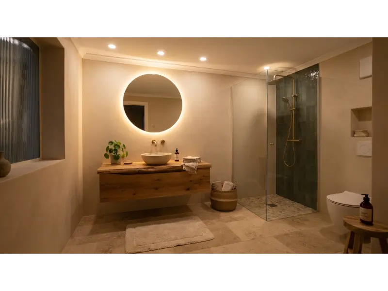 Warm LED Bathroom Lighting