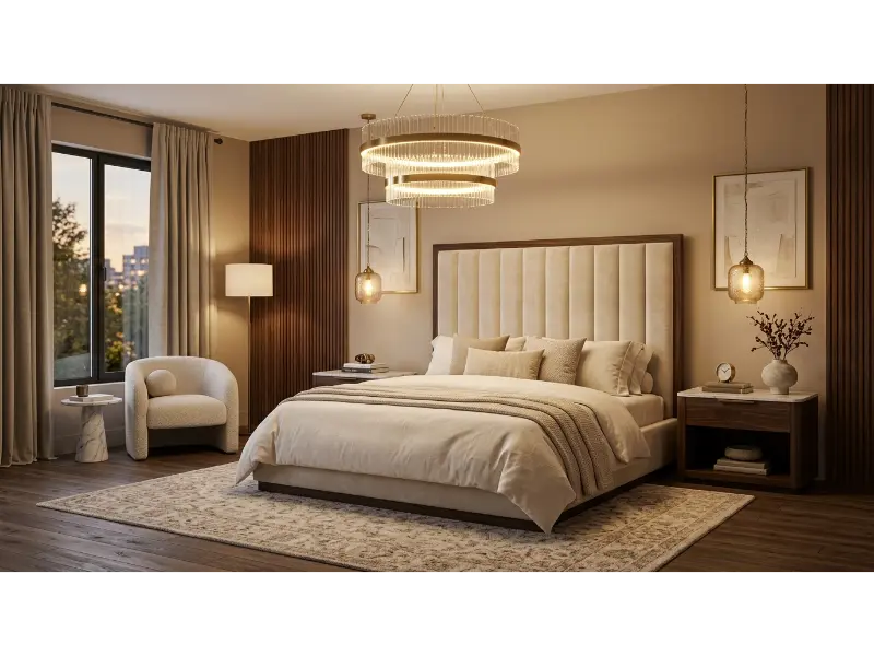 Warm Walnut and Brass Retreat