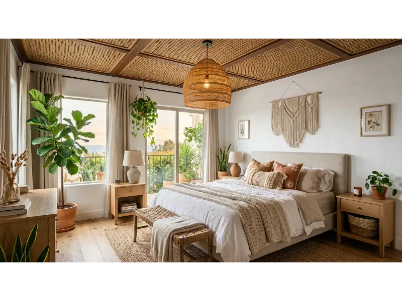 Woven Rattan Ceiling