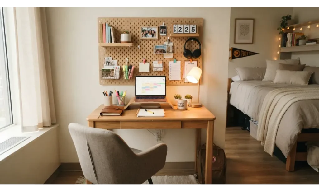 Add a Pegboard Above the Desk