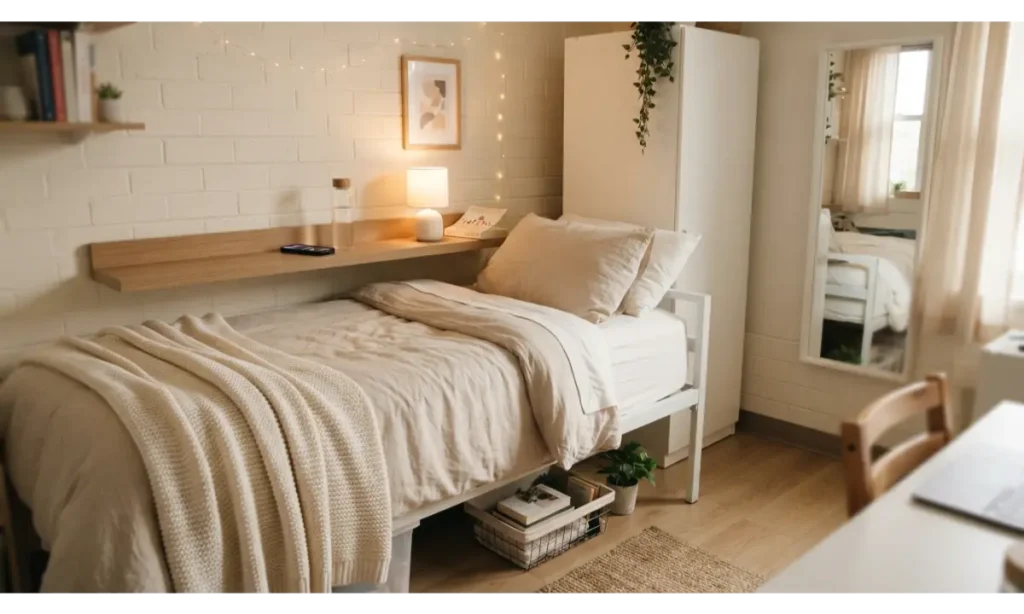 Add a Slim Bedside Shelf