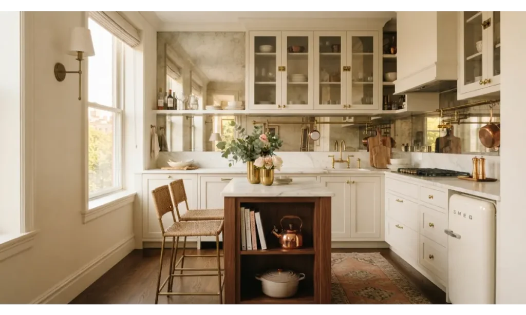 Antique Mirror for a Small Kitchen