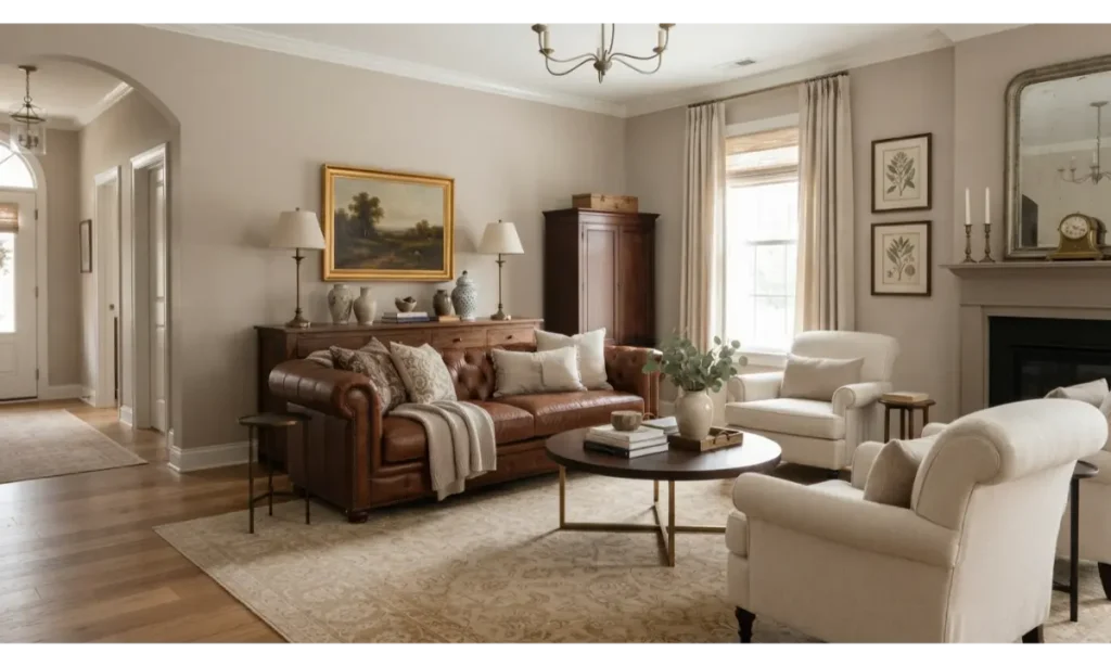 Brown and Cream Transitional Style