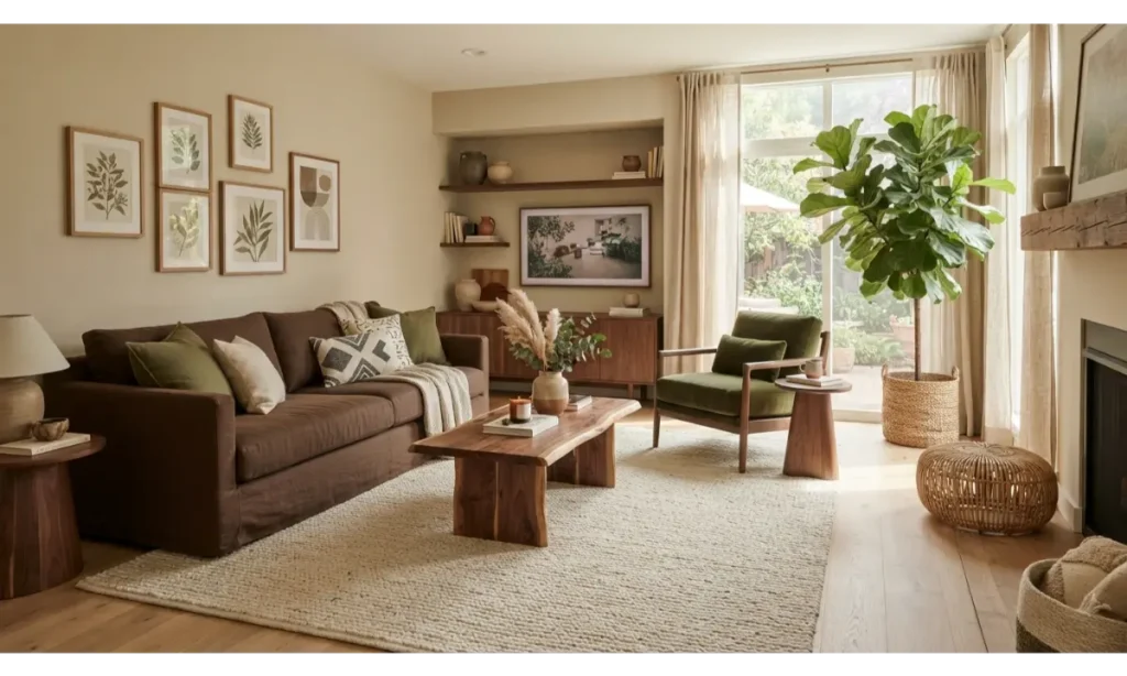 Brown and Olive Green Color Scheme