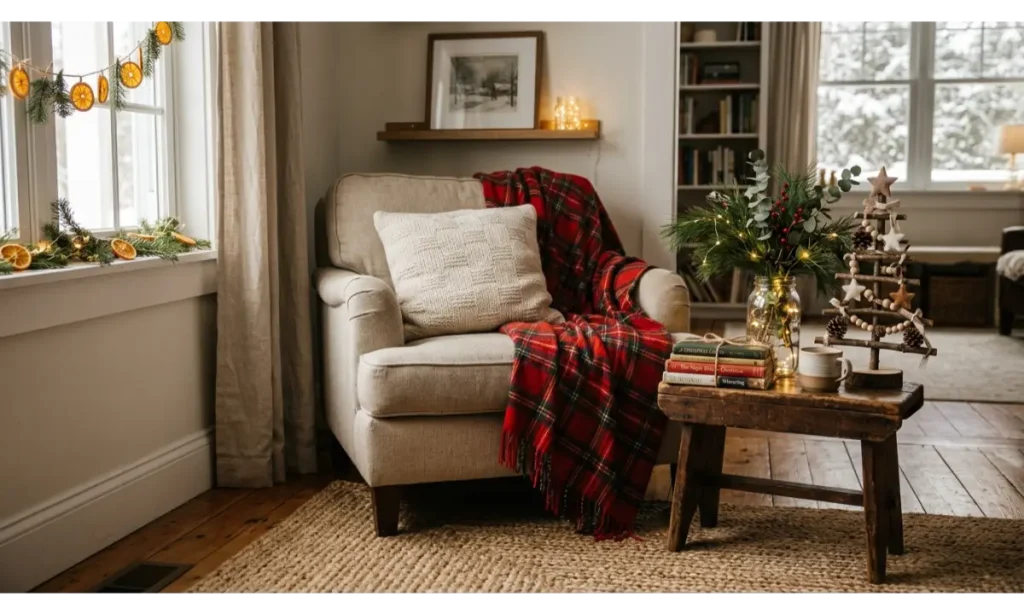 Budget Friendly Christmas Reading Corner