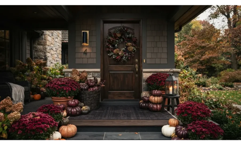 Burgundy and Plum Porch