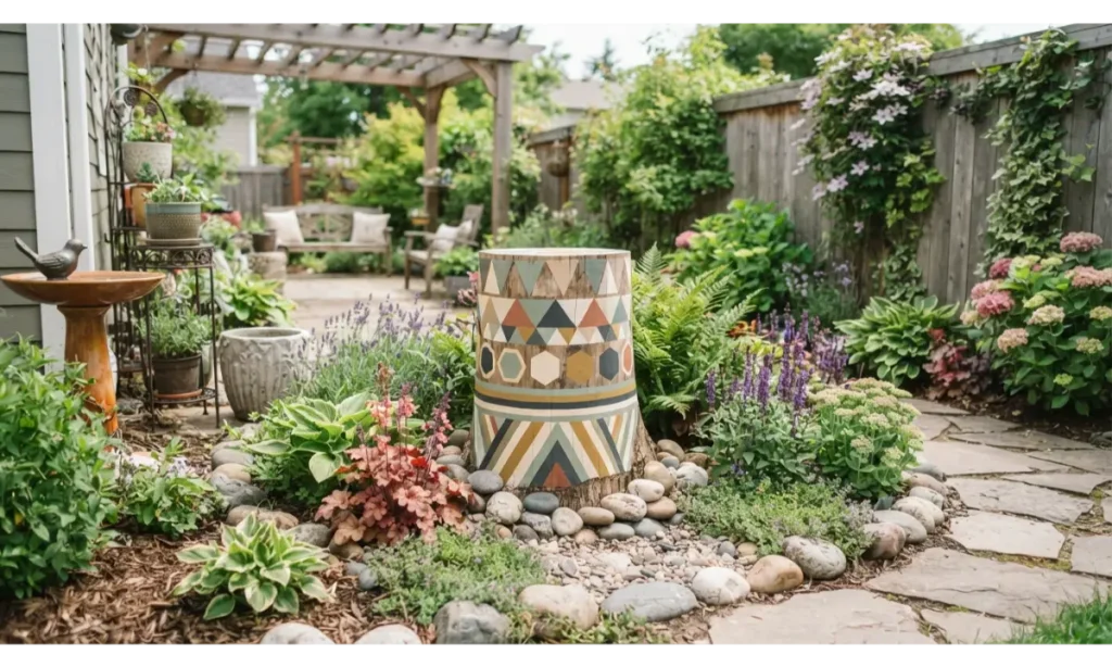 Colorful Painted Stump