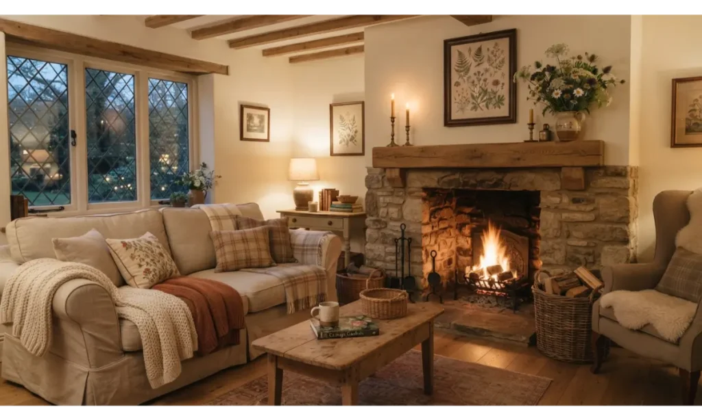 Cozy Fireplace Styling