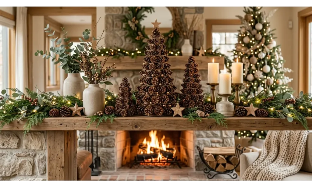 Cozy Pinecone Christmas Tree Cluster