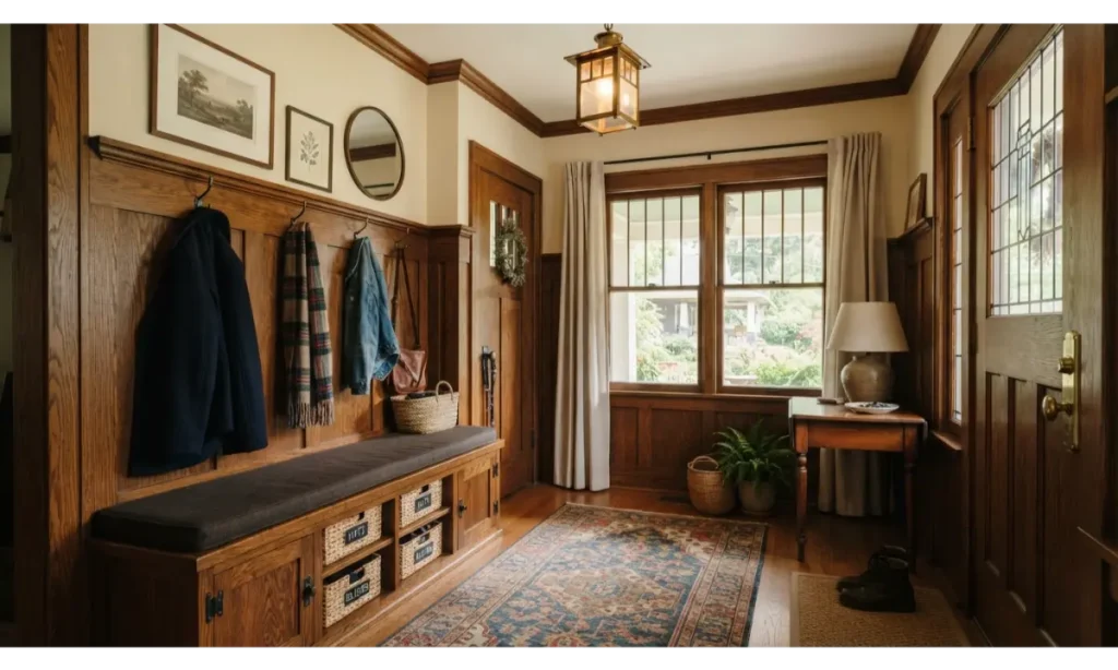 Craftsman Entryway With Built In Storage