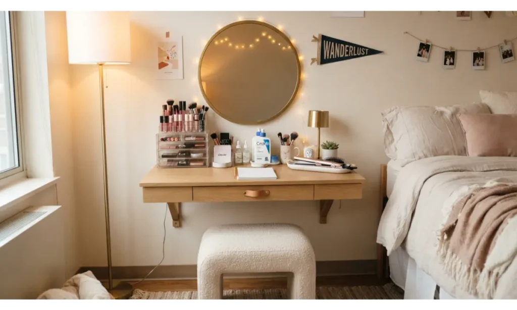 Create a Fold Away Beauty Station