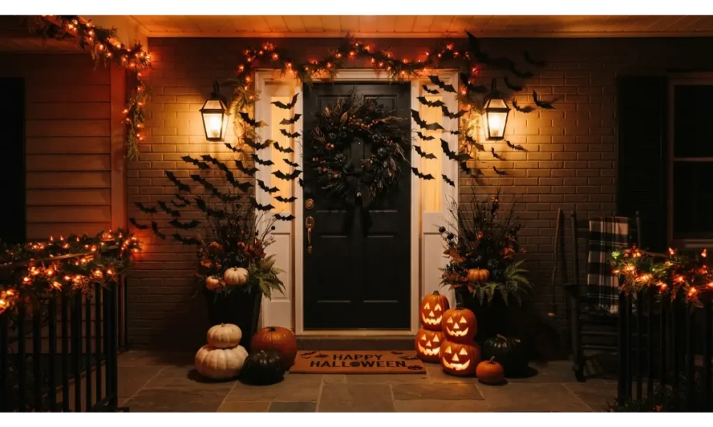 Creepy Doorway With Hanging Bats