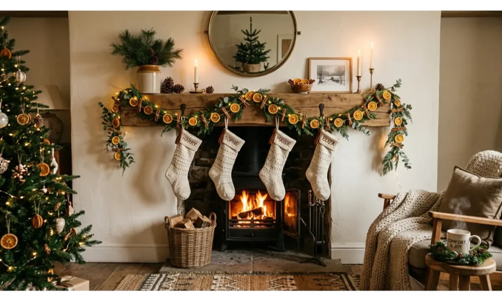 DIY Christmas Decor Ideas With a Dried Orange Garland