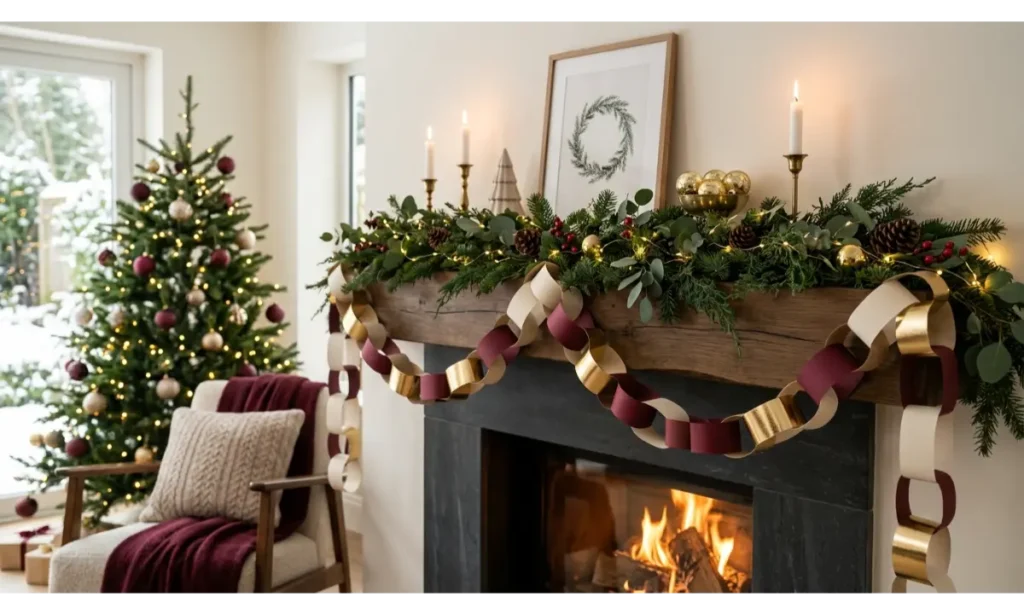 DIY Christmas Decor Ideas With a Paper Chain Upgrade