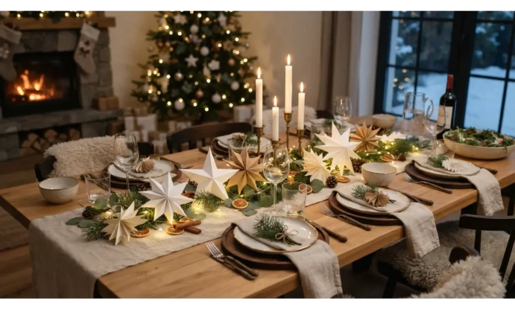 DIY Paper Star Table Runner