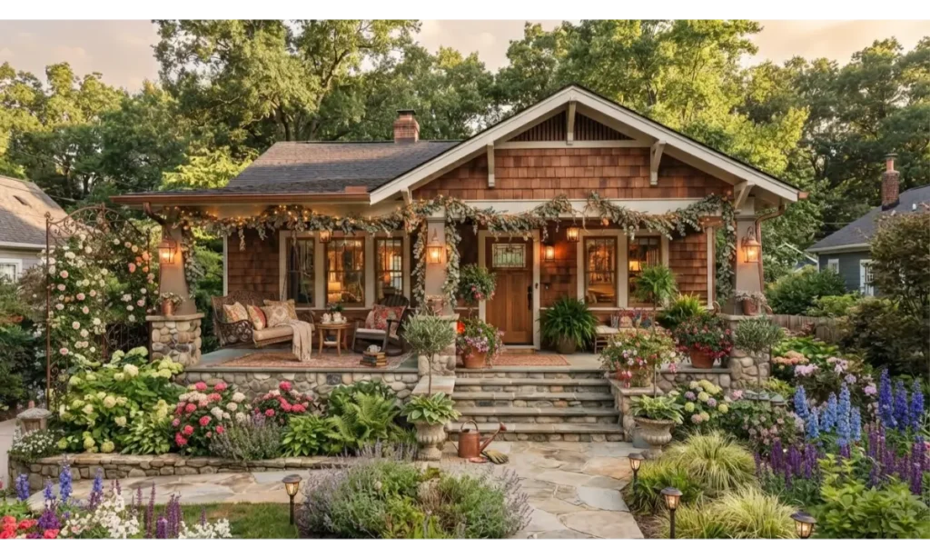 Deep Front Porch With Comfortable Seating