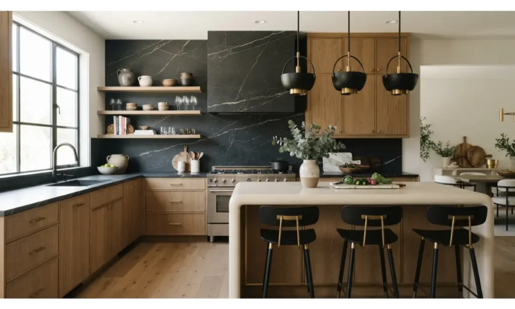 Dramatic Black Stone Slab