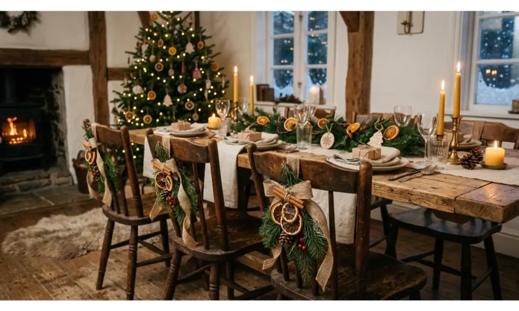 Dried Orange and Natural Chair Accents