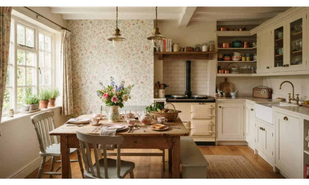 Floral Wallpaper Accent Wall