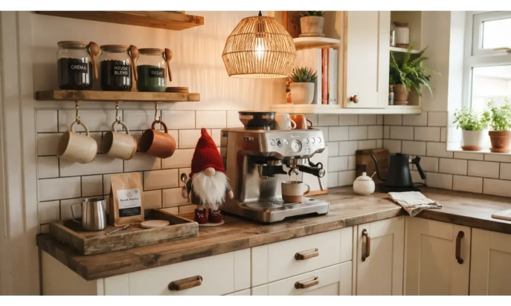 Gnome Decor Ideas for a Coffee Station
