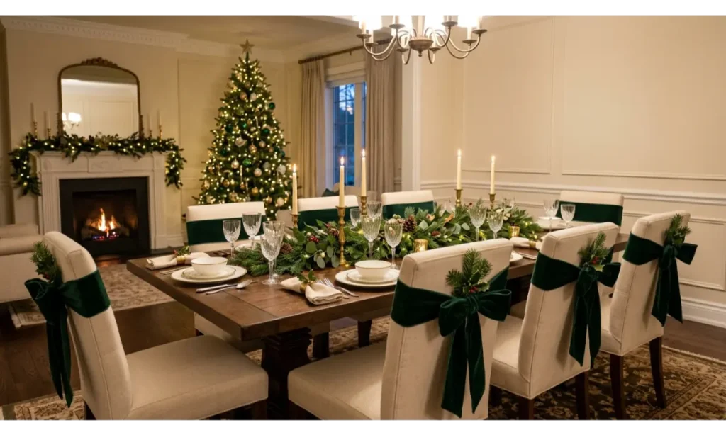 Green Velvet Ribbon for Sophisticated Chairs