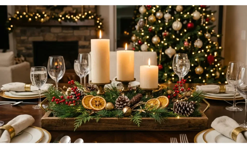 Handmade Christmas Candle Tray