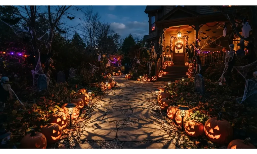 Haunted Walkway With Shadow Lighting