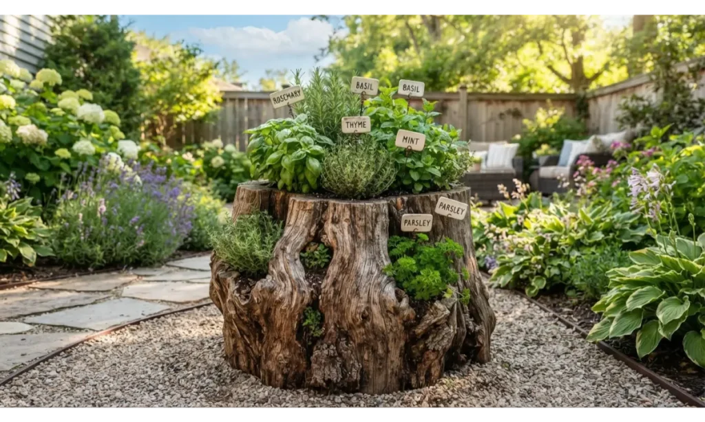 Herb Garden Stump