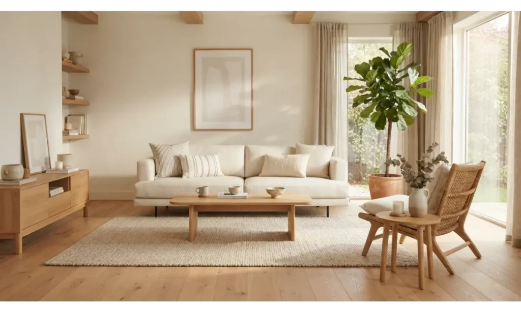 Japandi Boho Living Room Blend