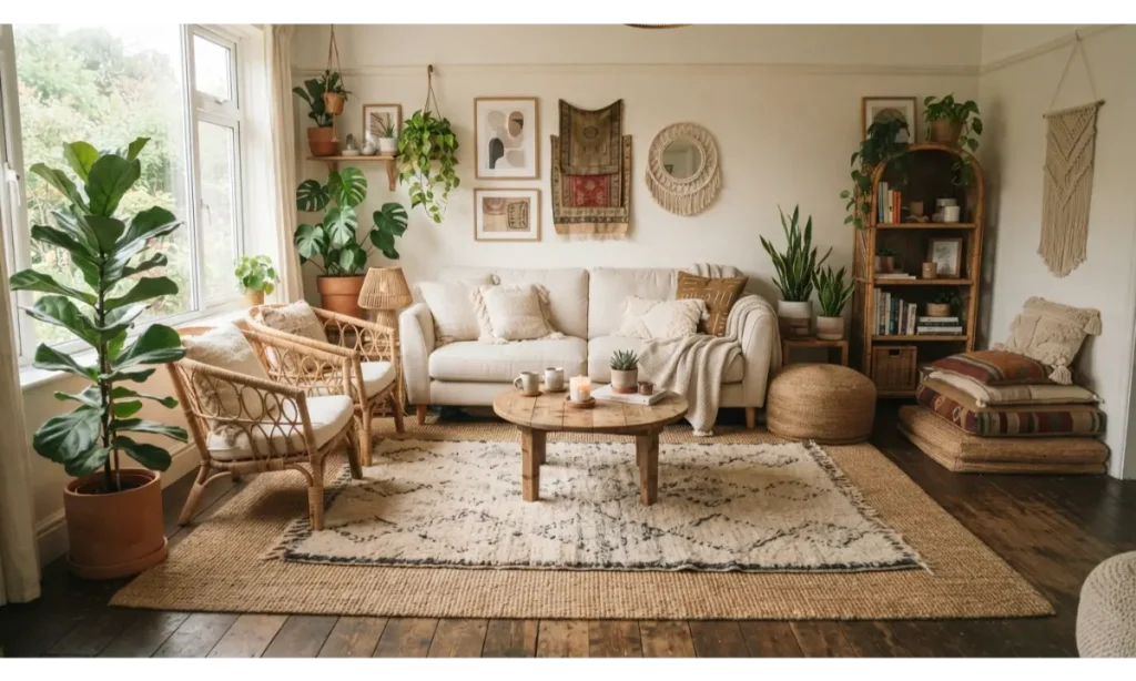Layered Rugs for a Richer Bohemian Look