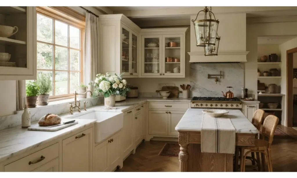 Marble Countertops with Natural Patina