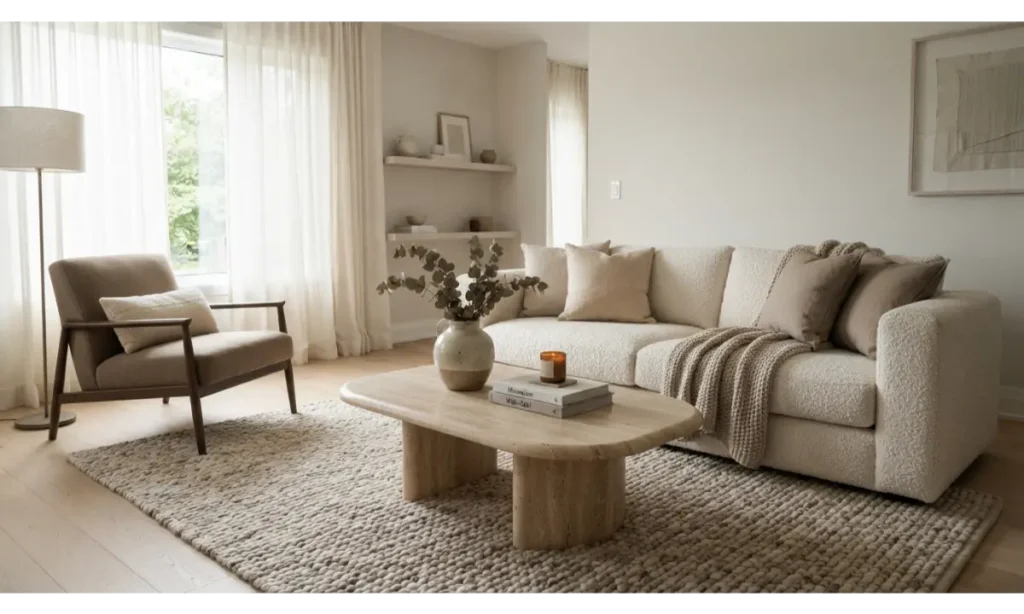 Minimalist Living Room Ideas With Tonal Layering
