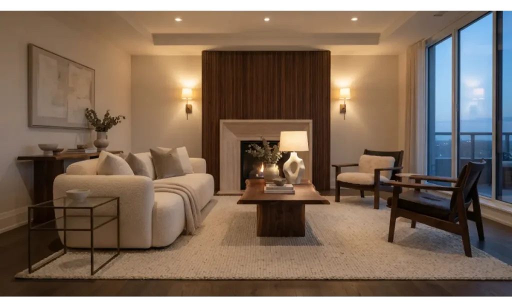 Mix Stone With Natural Wood