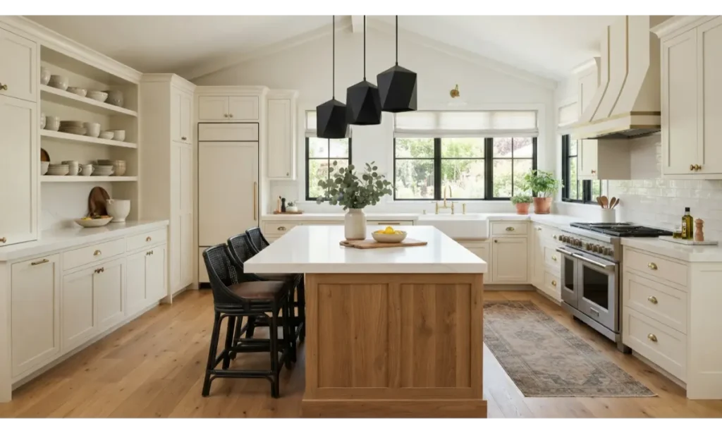 Modern Farmhouse Kitchen With a Statement Island