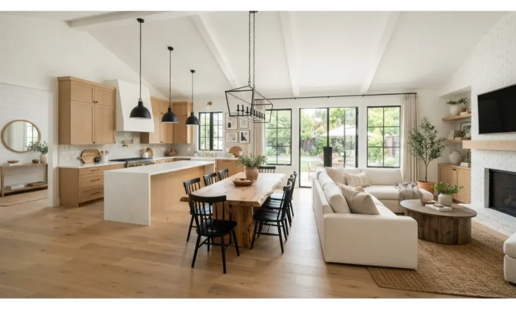 Modern Farmhouse Open Concept Layout