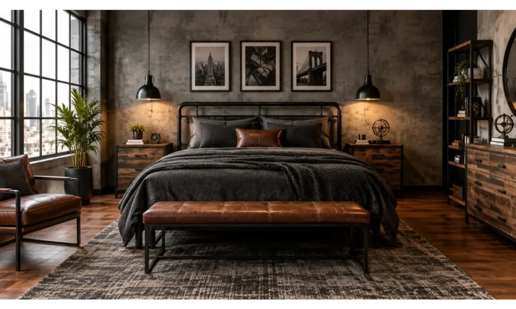 Modern Industrial Bedroom
