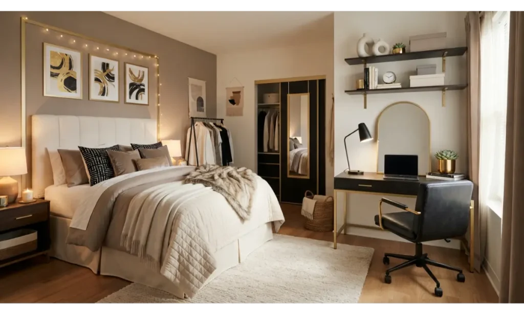 Modern Luxe Dorm Room Themes