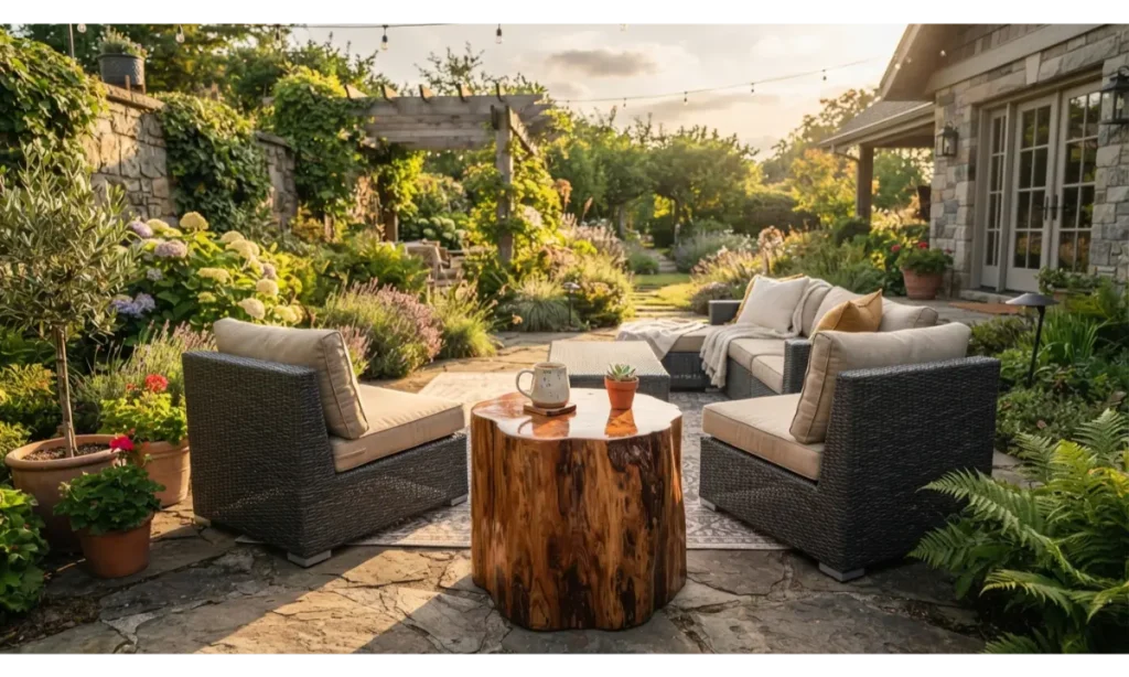 Natural Outdoor Side Table