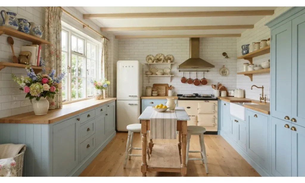 Pastel Blue Vintage Kitchen Accents