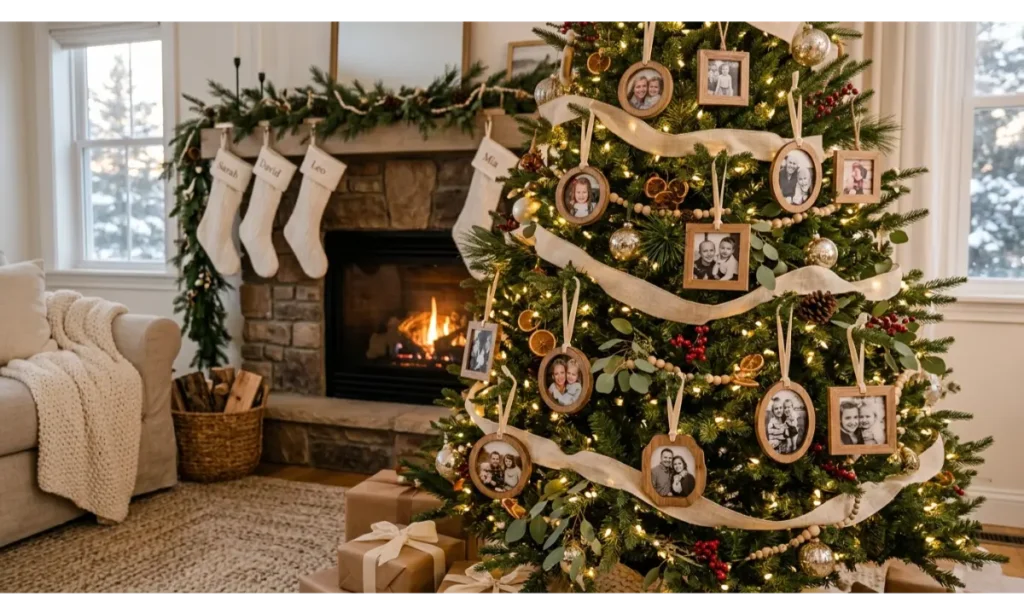 Personalized Christmas Ornament Photo Display