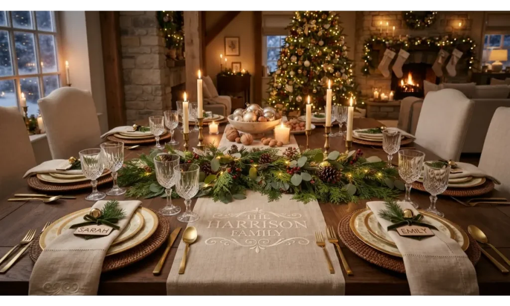 Personalized Christmas Table Runner