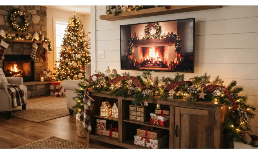 Plaid Ribbon Christmas Display