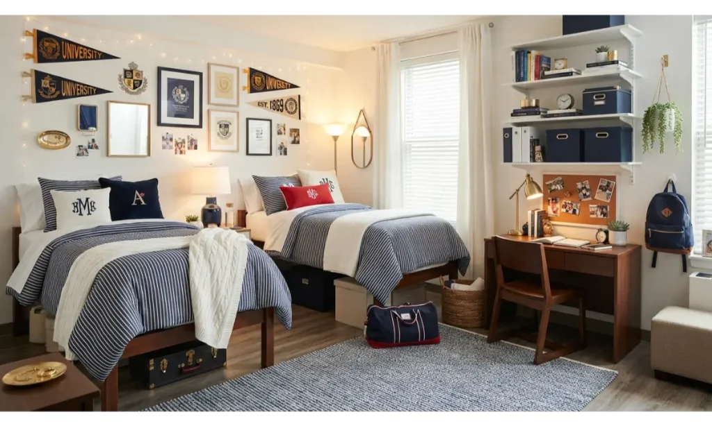 Preppy College Dorm Room Themes