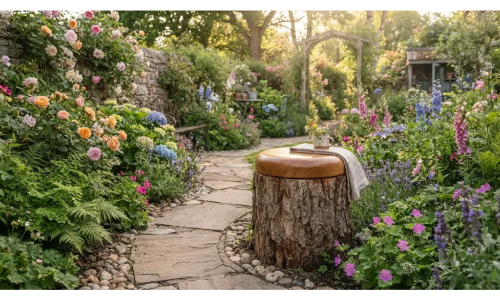 Rustic Garden Stool