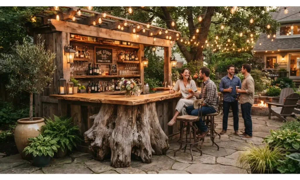 Rustic Outdoor Bar Base