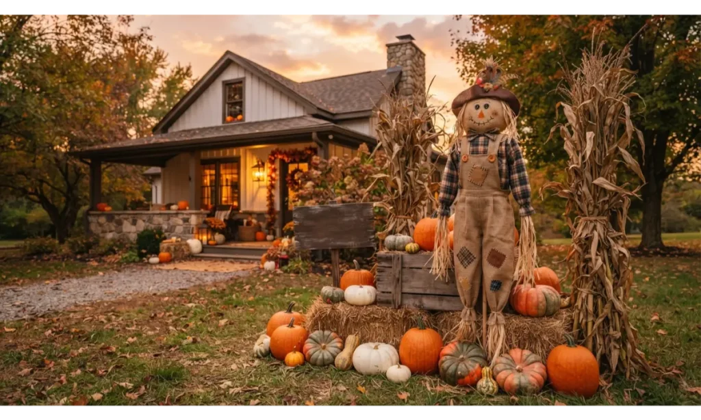Rustic Scarecrow Halloween Display