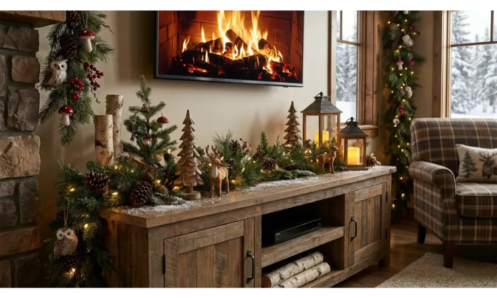 Rustic Woodland Christmas Scene