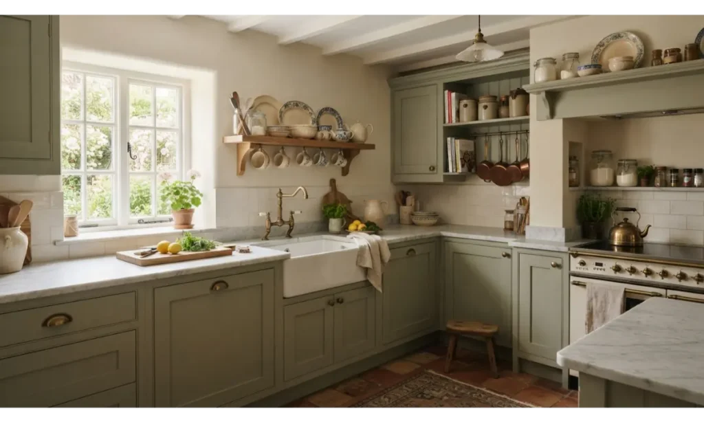 Sage Green Vintage Cabinets