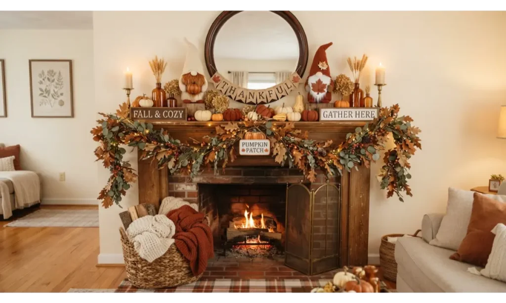 Seasonal Autumn Gnome Display