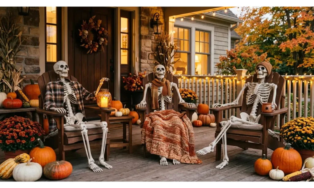 Skeletons Having a Porch Party